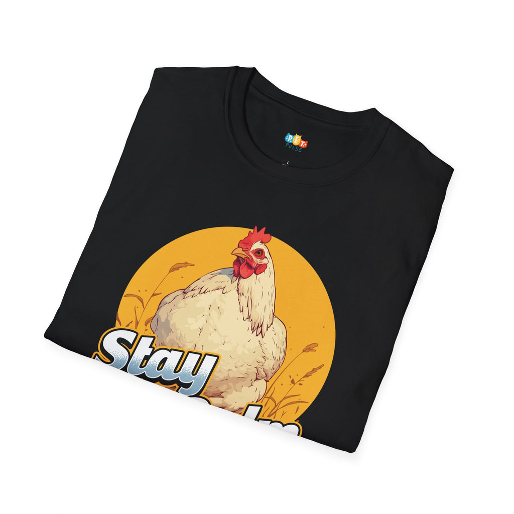 Stay Calm Chicken T-Shirt - Funny Farm Life Zen Peaceful Poultry Meditation Relaxation Graphic Tee