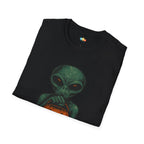 Trick Or Probe Alien Halloween T-Shirt - Funny UFO Sci-Fi Halloween Trick or Treat Space Tee