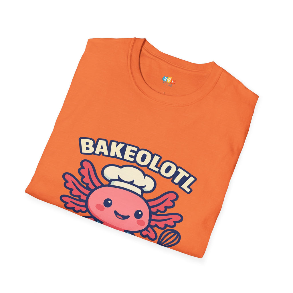 Bakeolotl Baking Axolotl T-Shirt - Funny Baker Chef Pie Whisk Kitchen Cooking Pastry Baker Tee