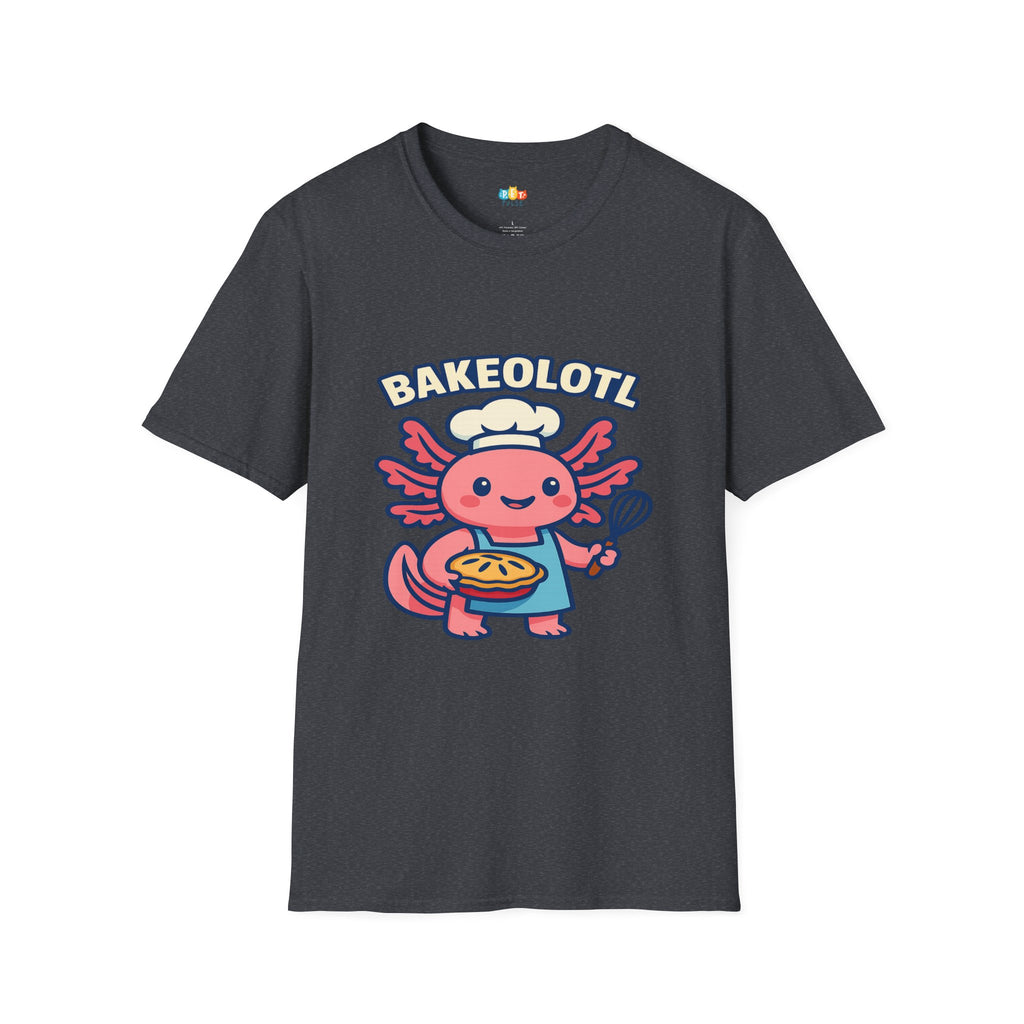 Bakeolotl Baking Axolotl T-Shirt - Funny Baker Chef Pie Whisk Kitchen Cooking Pastry Baker Tee