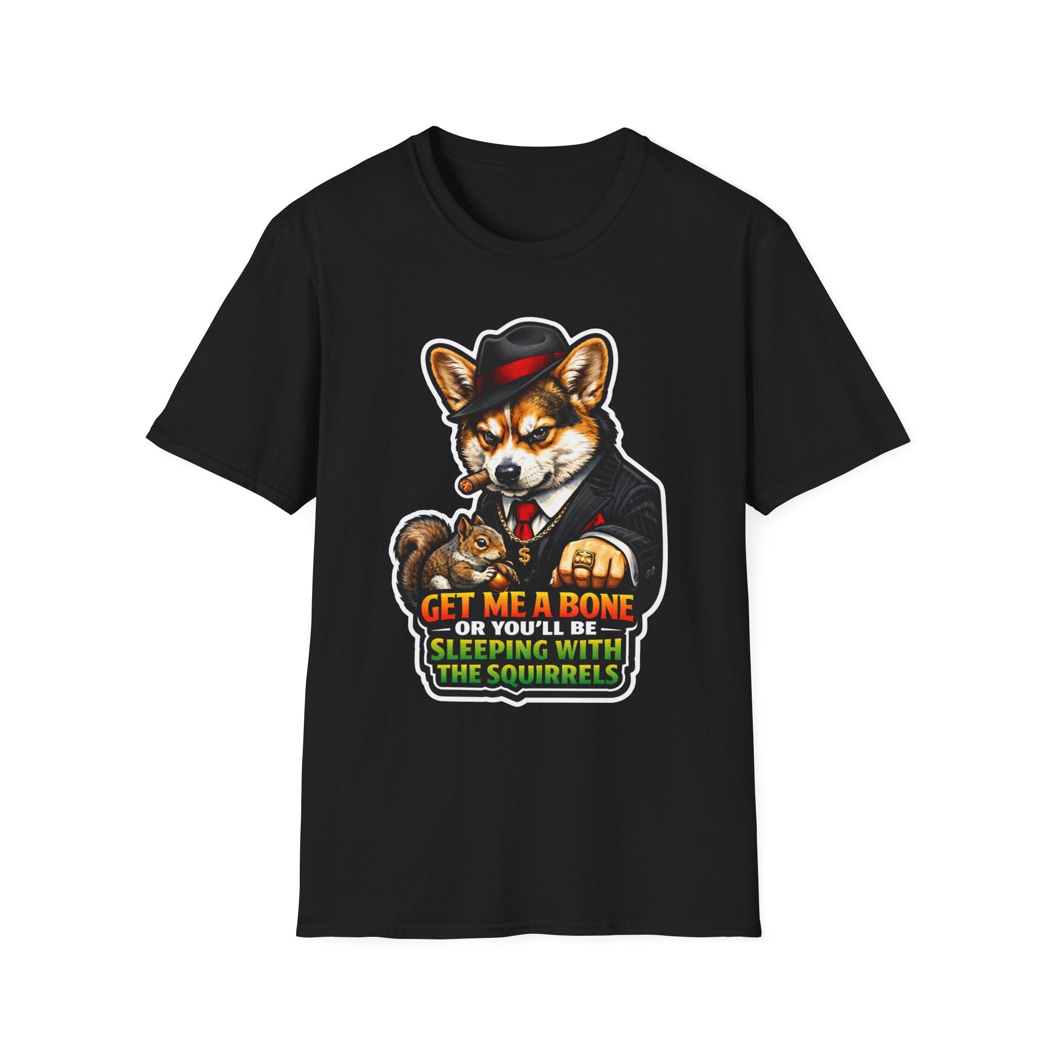 Get Me a Bone Funny Mobster Corgi T-Shirt | The Dog Father Collection by PetPulse