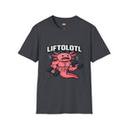 Liftolotl Weightlifting Axolotl T-Shirt - Funny Gym Fitness Workout Bodybuilding Muscle Training Tee