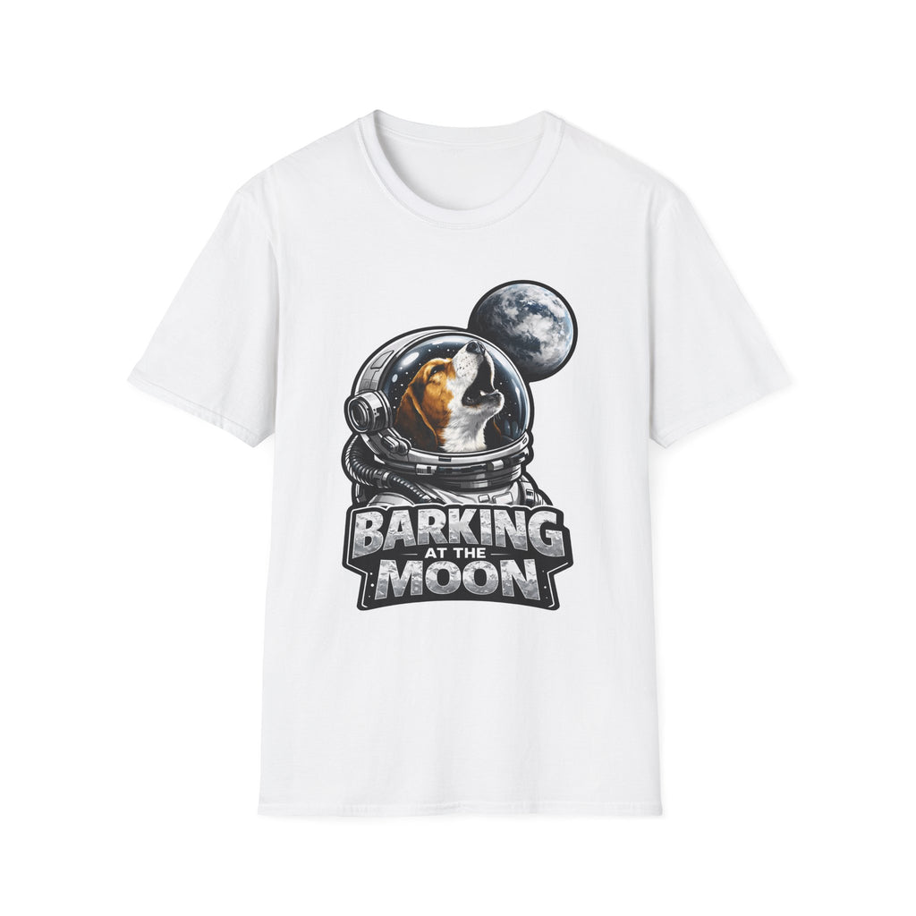 Barking at the Moon Funny Astronaut Beagle T-Shirt | Cosmic Encounters Collection by PetPulse