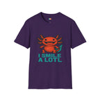 I Smile A Lotl Happy Axolotl Pun T-Shirt - Funny Animal Cute Amphibian Positive Vibes Joy Tee