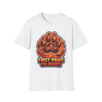 First Paws on Mars Funny Space Dog Paw Print T-Shirt | Cosmic Encounters Collection by PetPulse