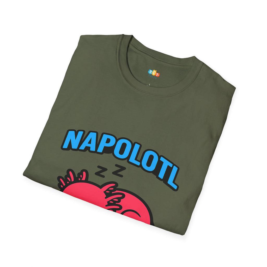 Napolotl Sleeping Axolotl T-Shirt - Funny Nap Sleep Tired Lazy Sleepy Rest Relaxation Tee