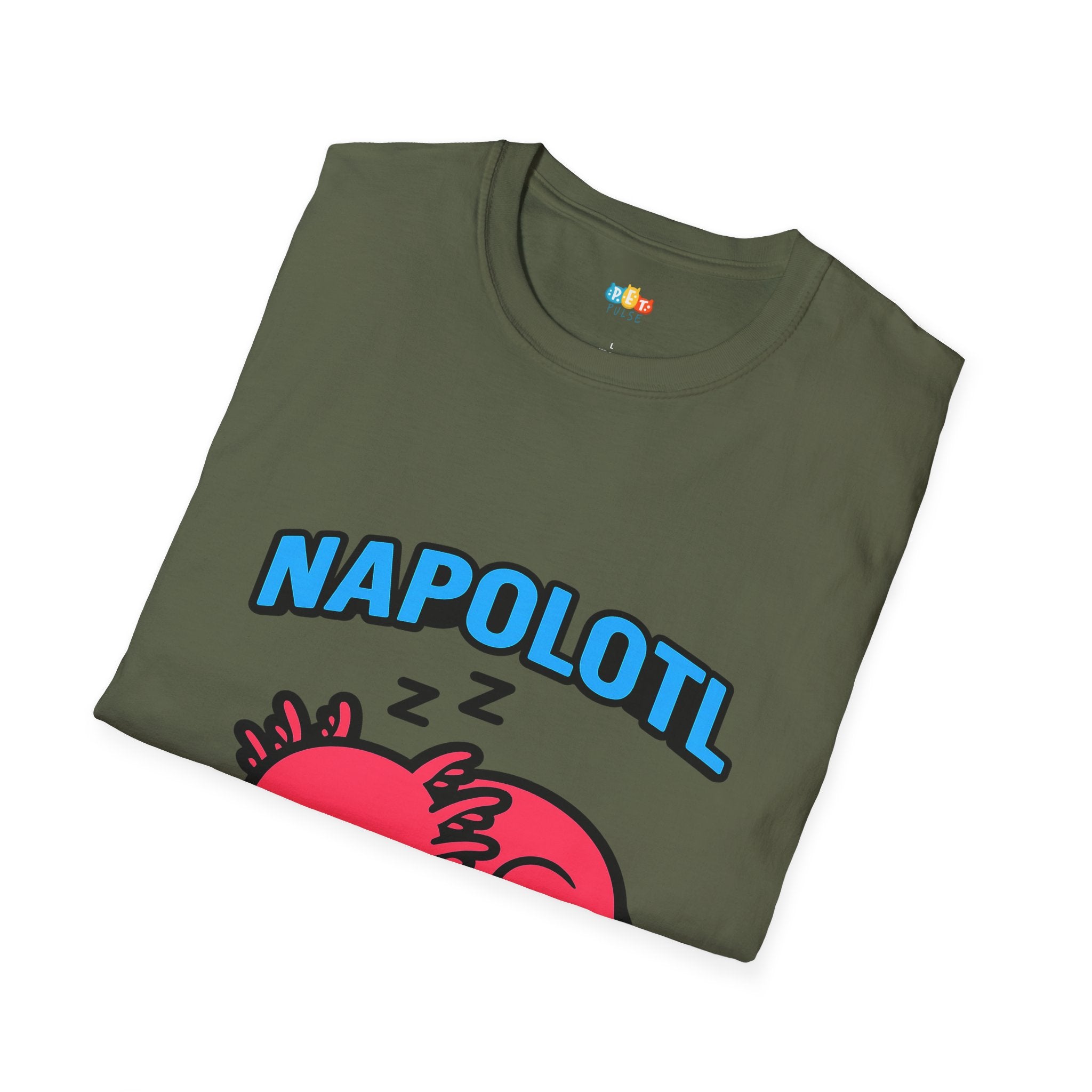 Napolotl Sleeping Axolotl T-Shirt - Funny Nap Sleep Tired Lazy Sleepy Rest Relaxation Tee