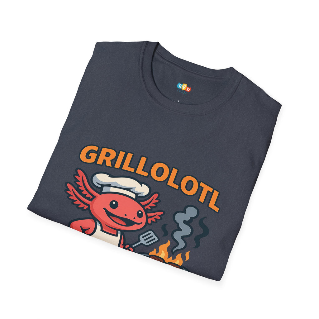 Grillolotl BBQ Axolotl T-Shirt - Funny Grilling Chef Gift BBQ Master Barbecue Cooking Dad Tee