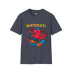 Skateolotl Rad Axolotl Skateboard T-Shirt - Funny Animal Pun Skater Cool Street Style Skateboarding Tee