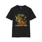 I Can Do This Dinosaur Thanksgiving T-Shirt - Funny T-Rex Turkey Day Motivation Prehistoric Holiday Dinner Tee
