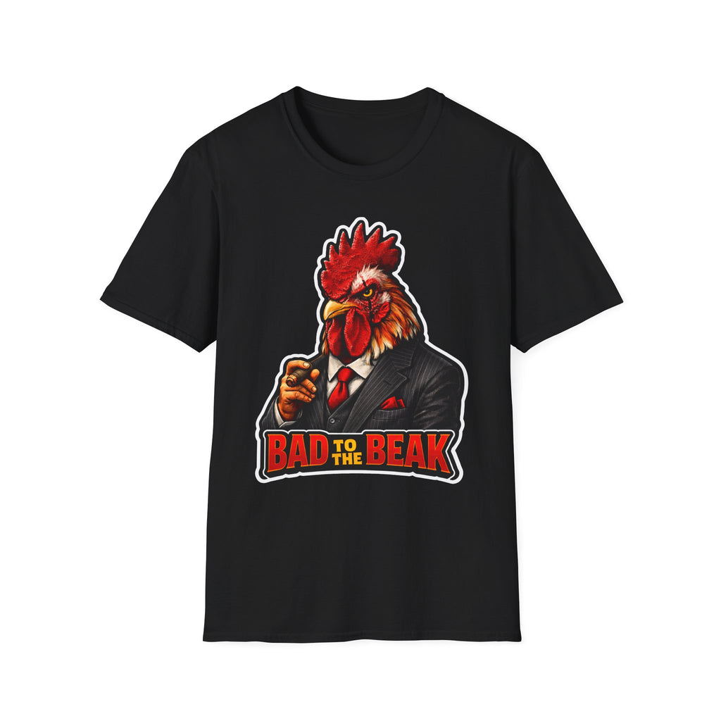 Bad To The Beak Funny Rooster T-Shirt | Cigar Smoking Chicken Graphic Tee for Chicken Owners | PetPulse