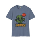 Tentacles and Hugs Cthulhu T-Shirt - Funny Cute Lovecraft Octopus Monster Horror Comedy Graphic Tee