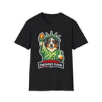 Herding Freedom's Flock Funny Australian Shepherd Statue of Liberty T-Shirt | Lady Liberty Pups Collection by PetPulse