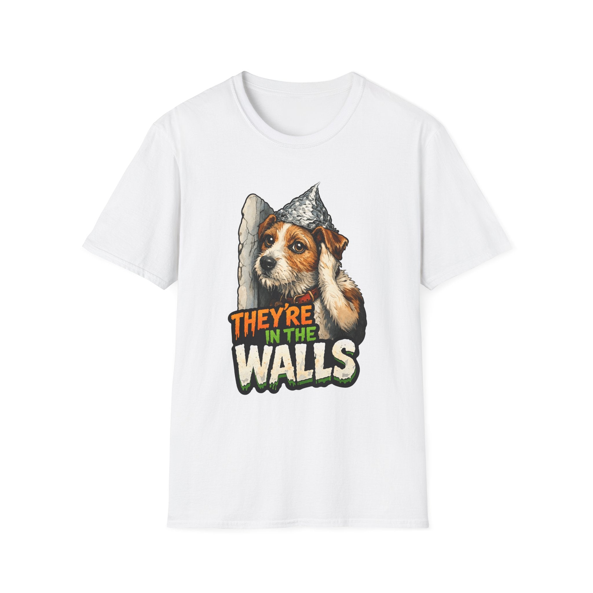 They’re in the Walls Funny Conspiracy Jack Russell Terrier T-Shirt | Pet-Spiracy Theorist Collection by PetPulse
