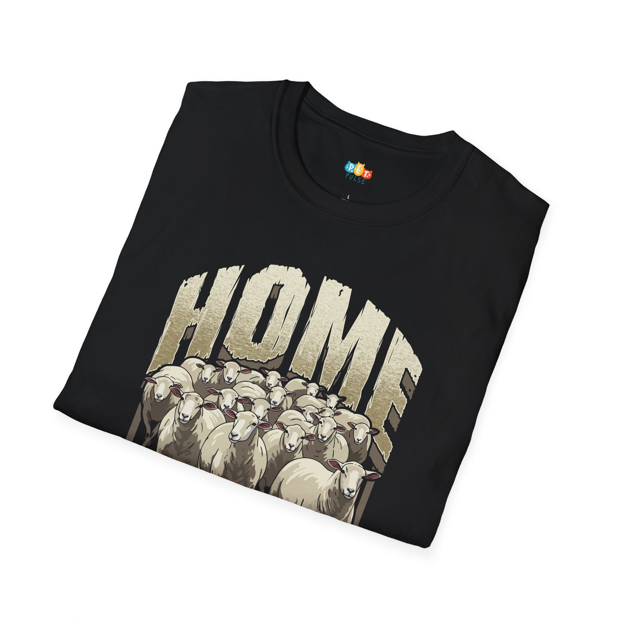Home Is Where The Herd Is T-Shirt - Funny Sheep Farm Life Rural Country Living Flock Shepherd Graphic Tee