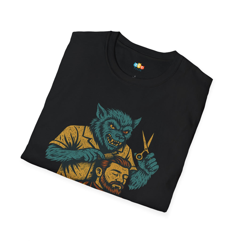 Full Moon Makeover Halloween T-Shirt - Werewolf Barber Horror Comedy Gothic Spooky Fall Graphic Tee