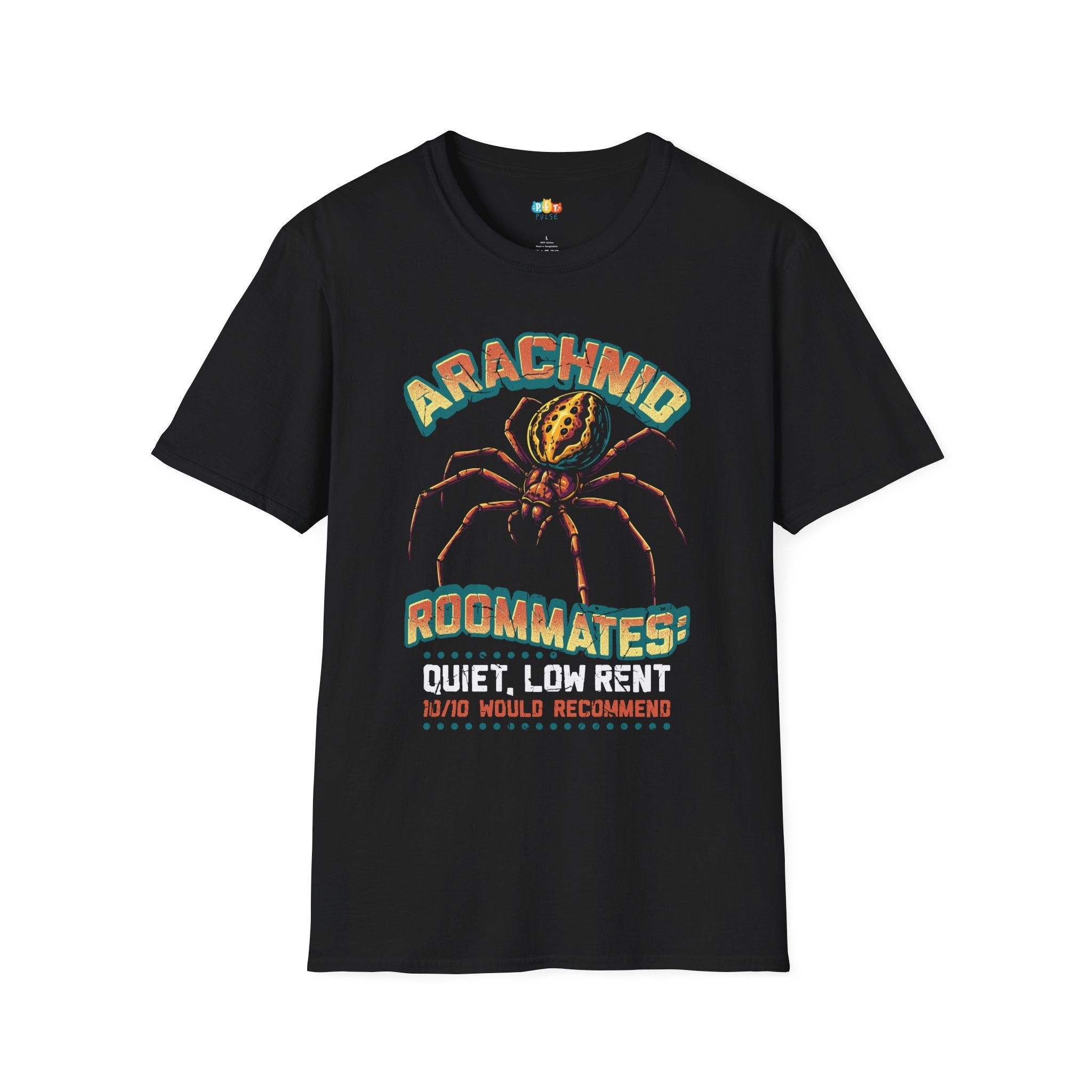 Arachnid Roommates 10/10 Would Recommend T-Shirt - Funny Tarantula Spider Owner Pet Lover Gift Tee