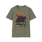 Need A Lift Halloween T-Shirt - Headless Horseman Uber Horror Comedy Gothic Spooky Fall Graphic Tee