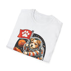 Martian Terrier Pioneer Funny Jack Russell Astronaut T-Shirt | Cosmic Encounters Collection by PetPulse