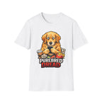 Purebred Dread Funny Golden Retriever Doomscrolling T-Shirt | Tech Pack Collection by PetPulse