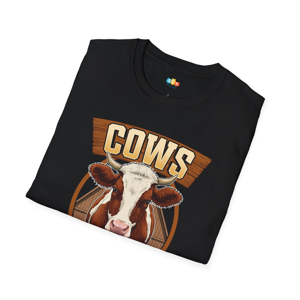 Cows Over People T-Shirt - Funny Farm Life Cattle Lover Rural Country Living Dairy Farmer Graphic Tee