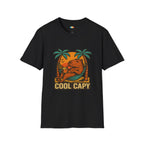 Cool Capy Tropical Vacation Capybara T-Shirt - Funny Beach Hammock Drink Palm Trees Summer Vibes Tee