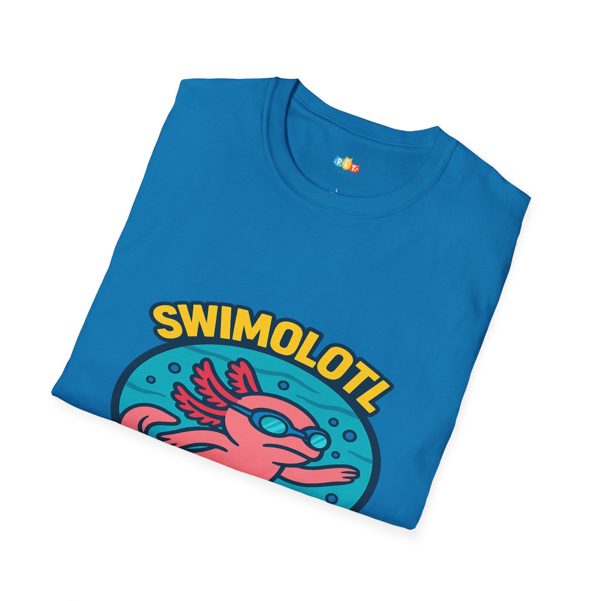 Swimolotl Athletic Axolotl Swimming T-Shirt - Funny Animal Pun Pool Swimmer Water Sports Fitness Tee