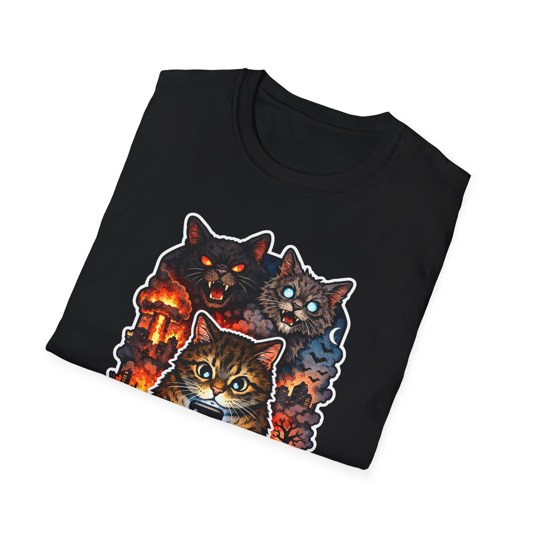 Meowing Through The End Times Funny Apocalypse Cat T-Shirt | Tech Pack Collection by PetPulse