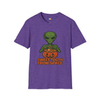 Sweet Tooth From Space Alien Halloween T-Shirt - Funny UFO Trick or Treat Candy Sci-Fi Tee