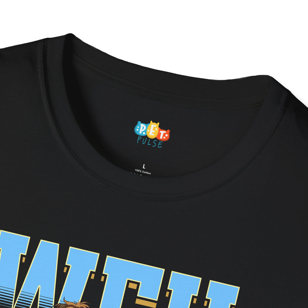 WFH Status Typing With One Hand Petting With The Other T-Shirt - Funny Pet Parent Work From Home Gift Tee