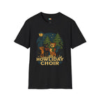 Howliday Choir Christmas T-Shirt - Funny Feral Cat Carolers Vintage Holiday Music Streetlight Xmas Tee