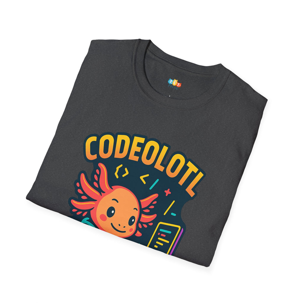 Codeolotl Programming Axolotl T-Shirt - Funny Coder Developer Computer Science Software Engineer Tee