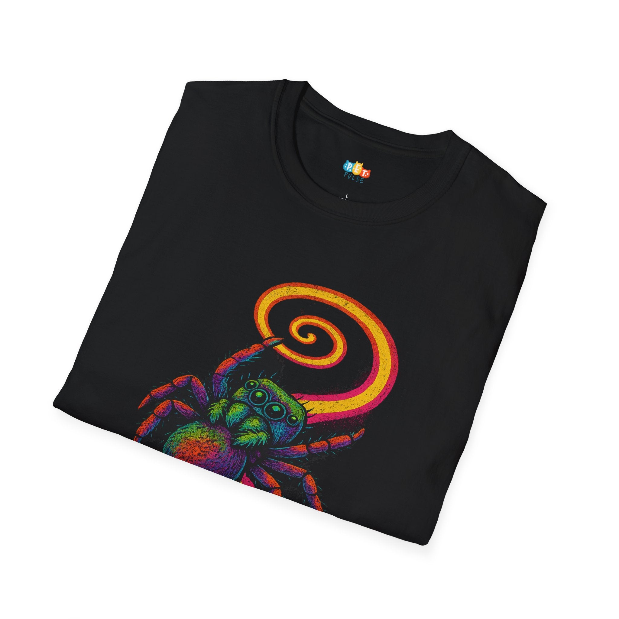 Crawl The Universe Jumping Spider T-Shirt - Funny Cosmic Arachnid Pet Owner Space Gift Tee