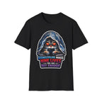 Doomscrolling Makes Nine Lives Feel Like Not Enough Funny Hooded Cat T-Shirt | Tech Pack Collection by PetPulse