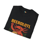 Beerolotl Beer Drinking Axolotl T-Shirt - Funny Brewery Craft Beer Drinking Alcohol Party Tee
