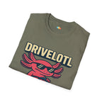 Drivelotl Cool Driving Axolotl T-Shirt - Funny Car Lover Racing Sports Car Driver Automotive Tee