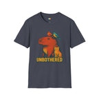 Unbothered Capybara With Cat And Birds T-Shirt - Funny Chill Animal Friendship Zen Vibes Graphic Tee