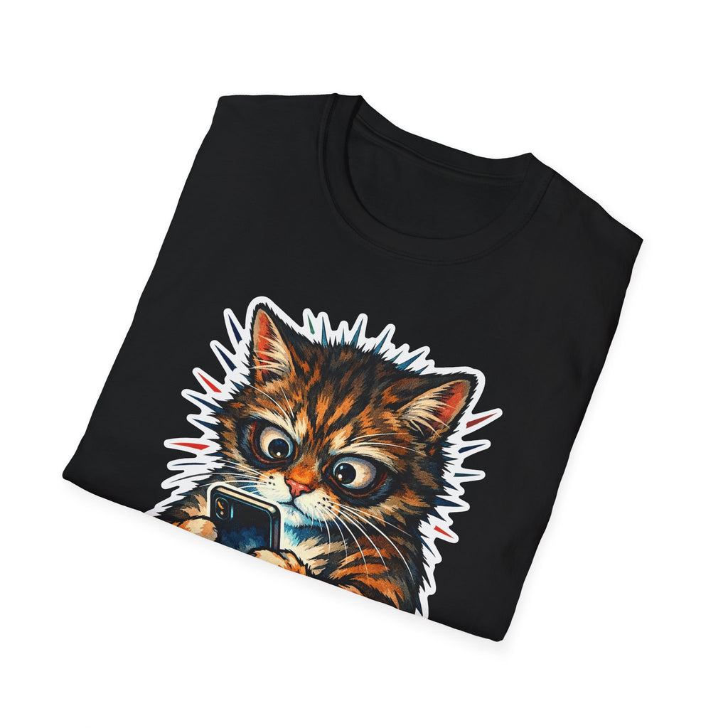 Doomscrolling Is My Cardio Meow Funny Cat Fitness Pun T-Shirt | Tech Pack Collection by PetPulse