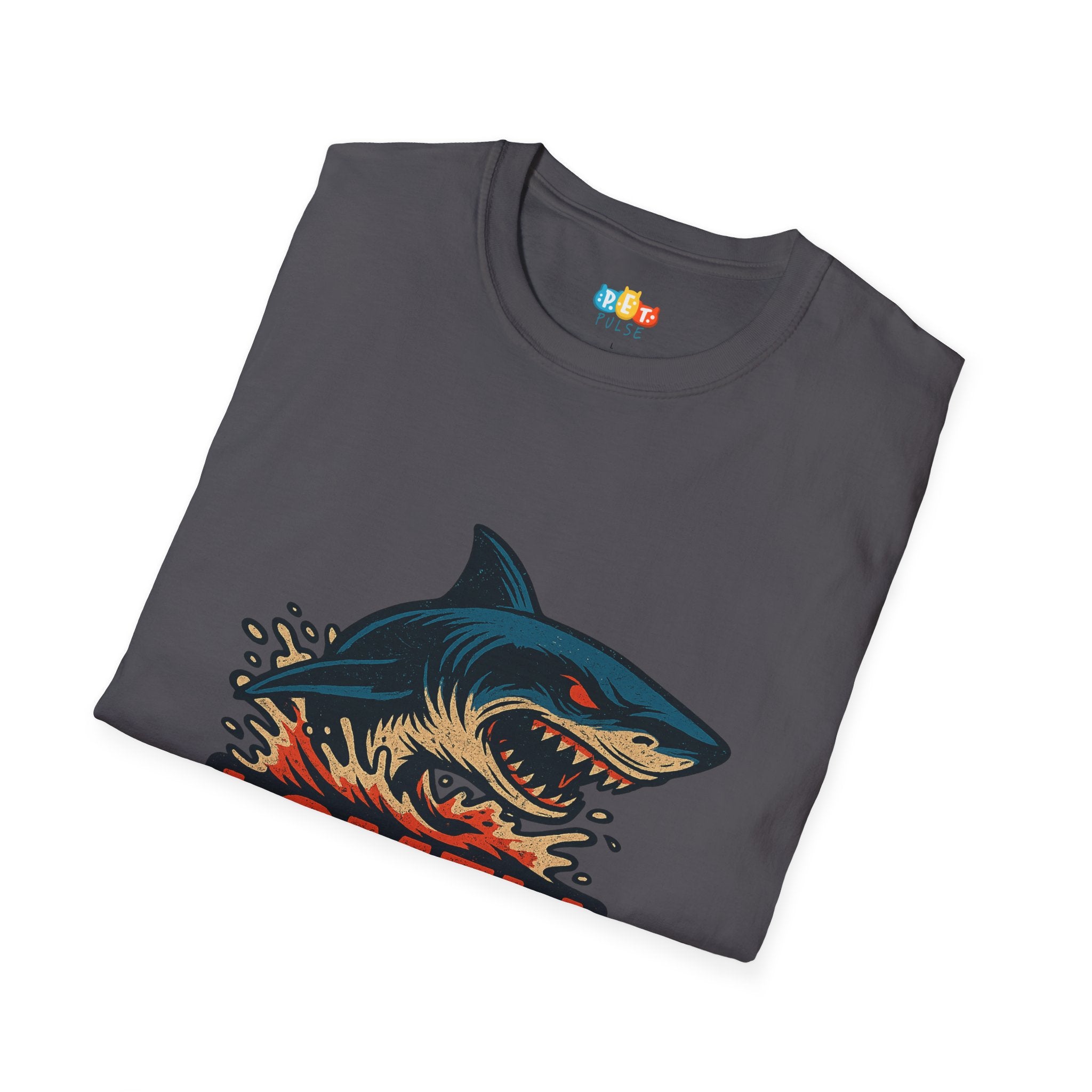 "I Smell Fear" Vintage Shark Attack T-Shirt - Retro Water Splash Graphic Tee