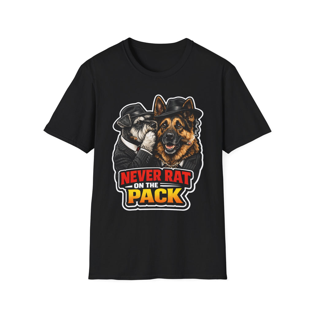 Never Rat on the Pack Funny Mobster Dog T-Shirt | The Dog Father Collection by PetPulse