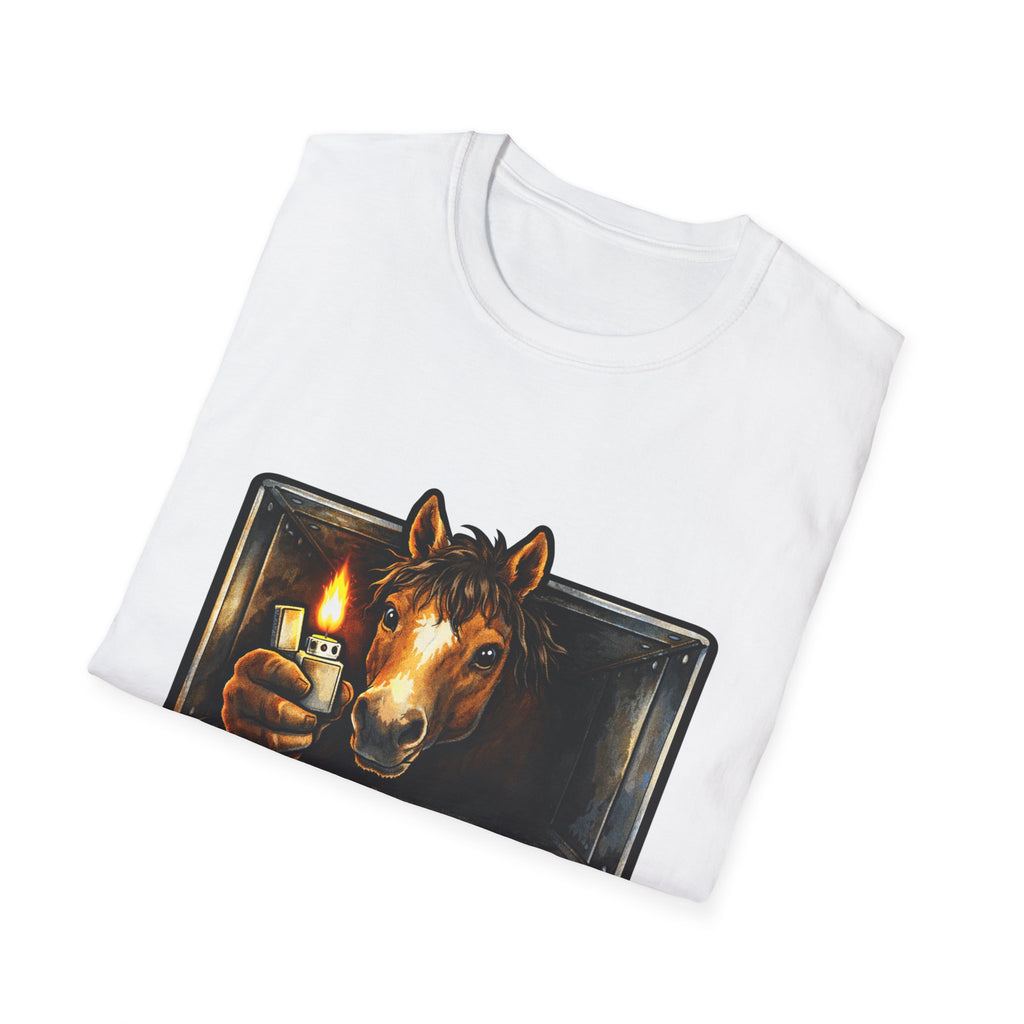 Yippee-Ki-Yay Motherbucker Action Hero Horse T-Shirt | Die Hard Parody Horse Graphic Tee | Mane Event Collection by PetPulse