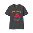 Skateolotl Rad Axolotl Skateboard T-Shirt - Funny Animal Pun Skater Cool Street Style Skateboarding Tee