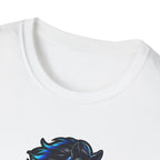 On My Way to Save the Day Action Hero Horse T-Shirt | Neon Black Stallion Superhero Graphic Tee | Mane Event Collection by PetPulse
