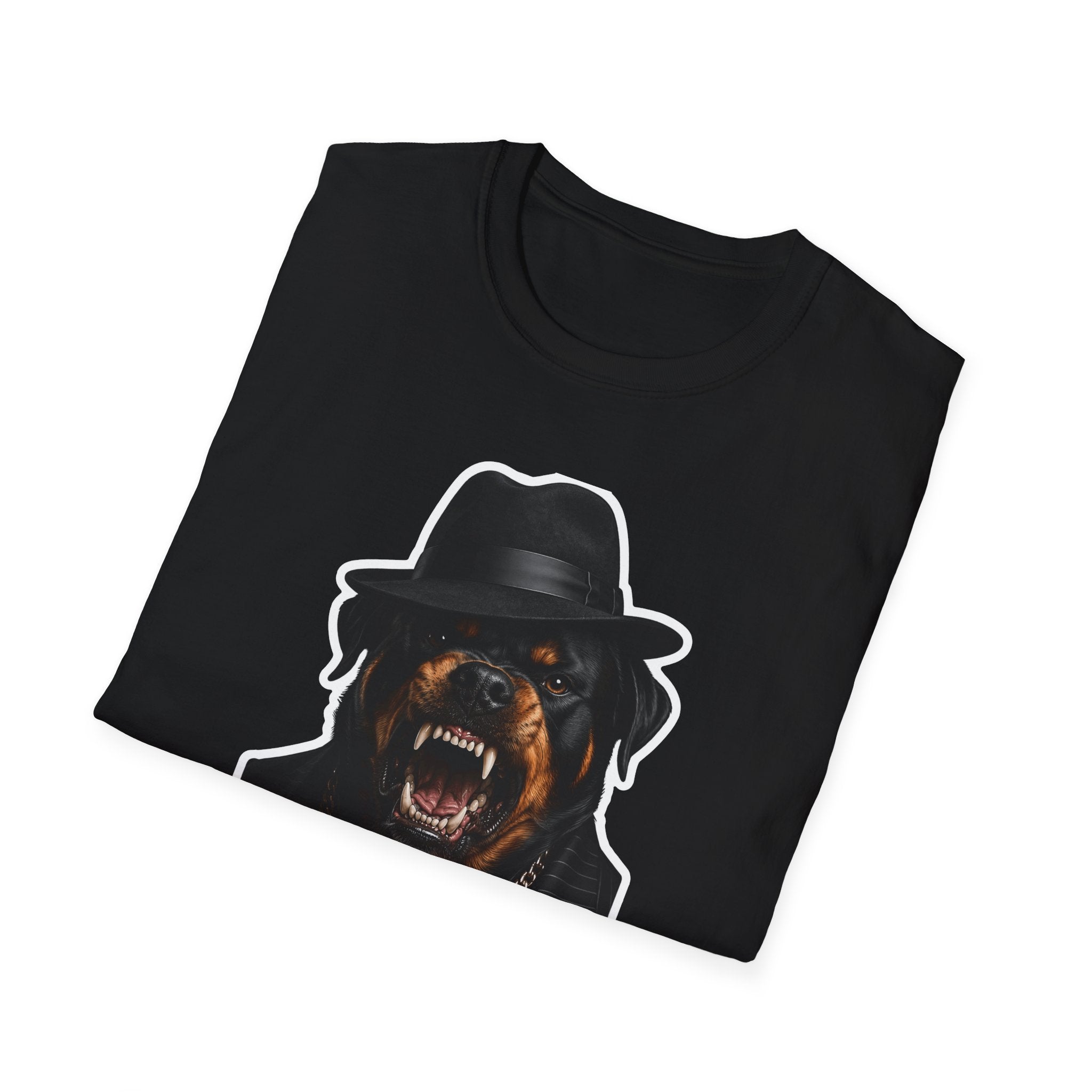 My Bite Is Worse Than My Bark Funny Mobster Rottweiler T-Shirt | The Dog Father Collection by PetPulse