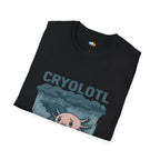 Cryolotl Sad Axolotl T-Shirt - Funny Crying Rain Depression Mental Health Emotional Support Tee
