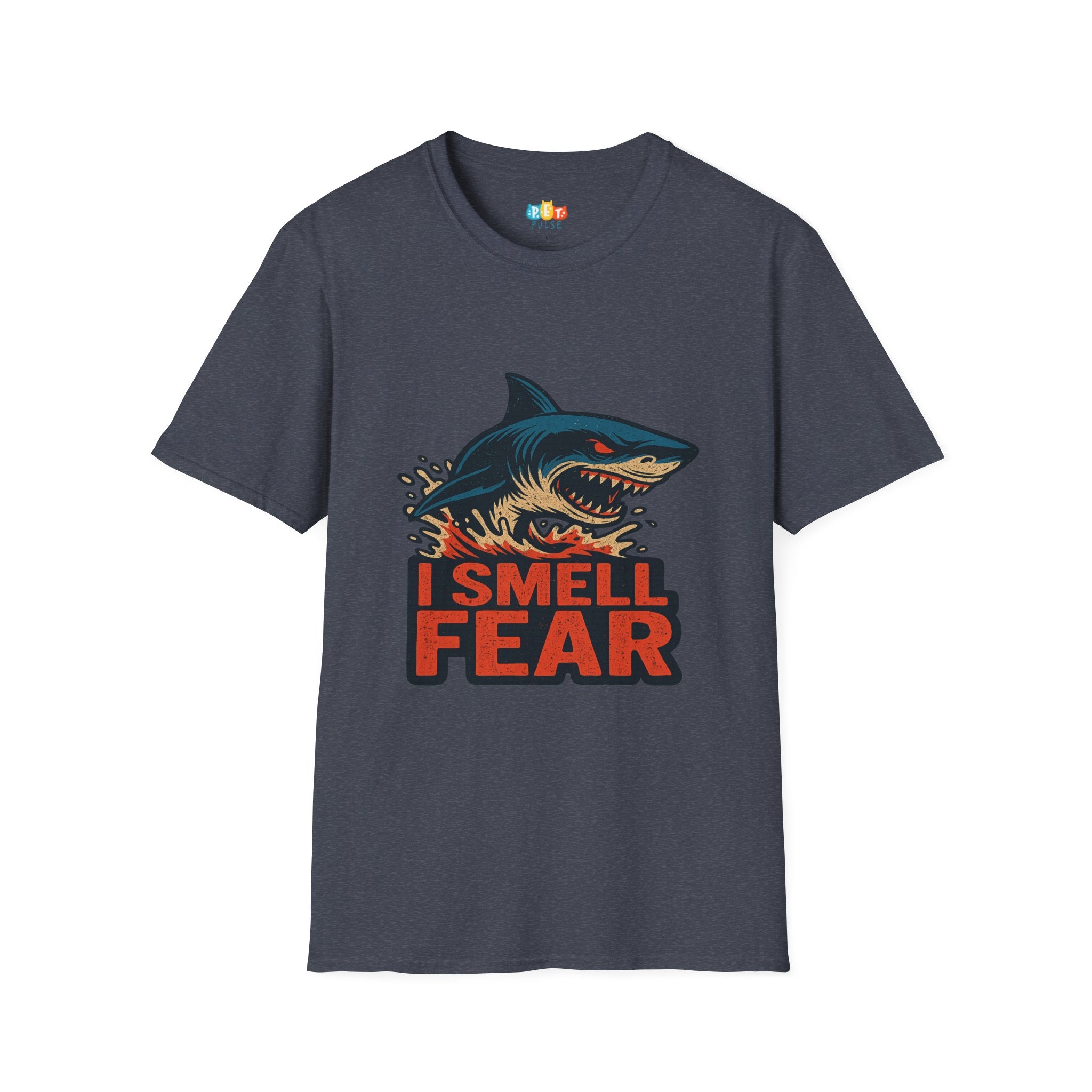 "I Smell Fear" Vintage Shark Attack T-Shirt - Retro Water Splash Graphic Tee