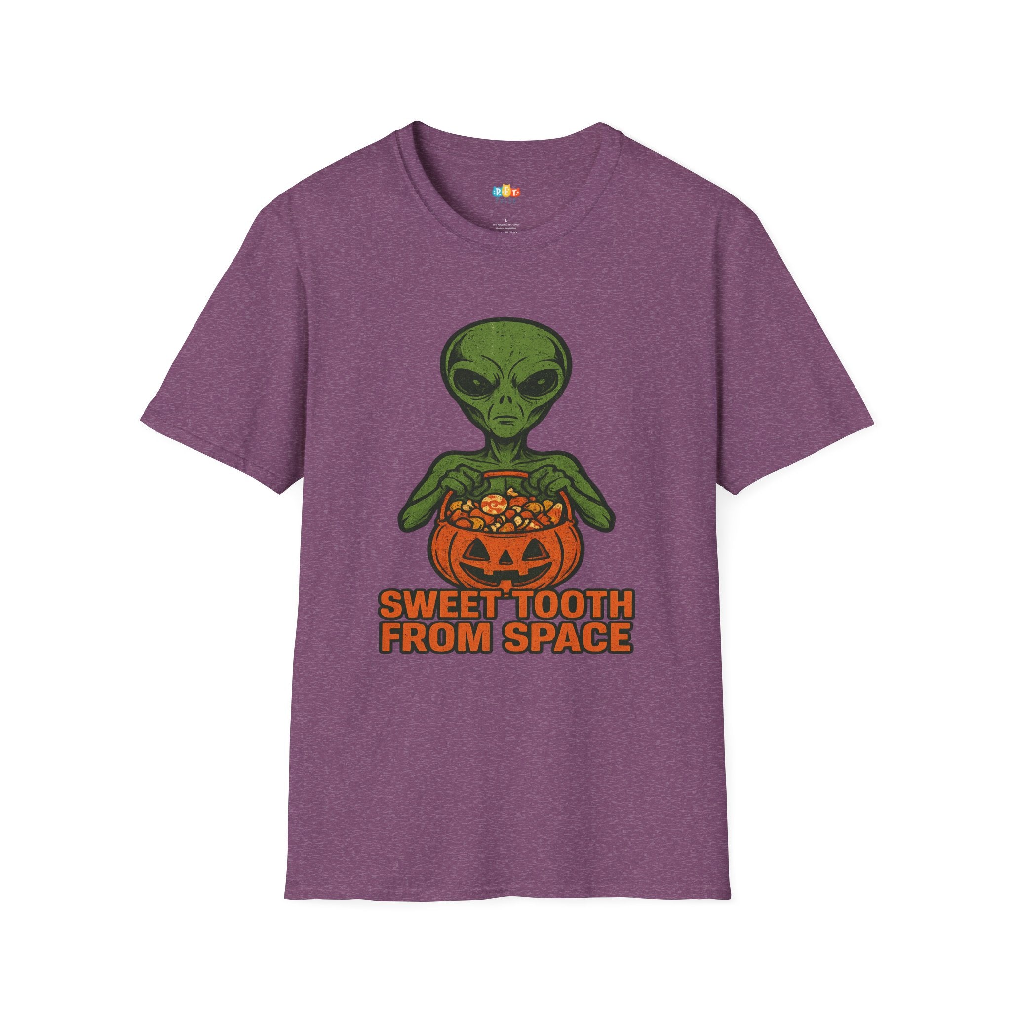Sweet Tooth From Space Alien Halloween T-Shirt - Funny UFO Trick or Treat Candy Sci-Fi Tee