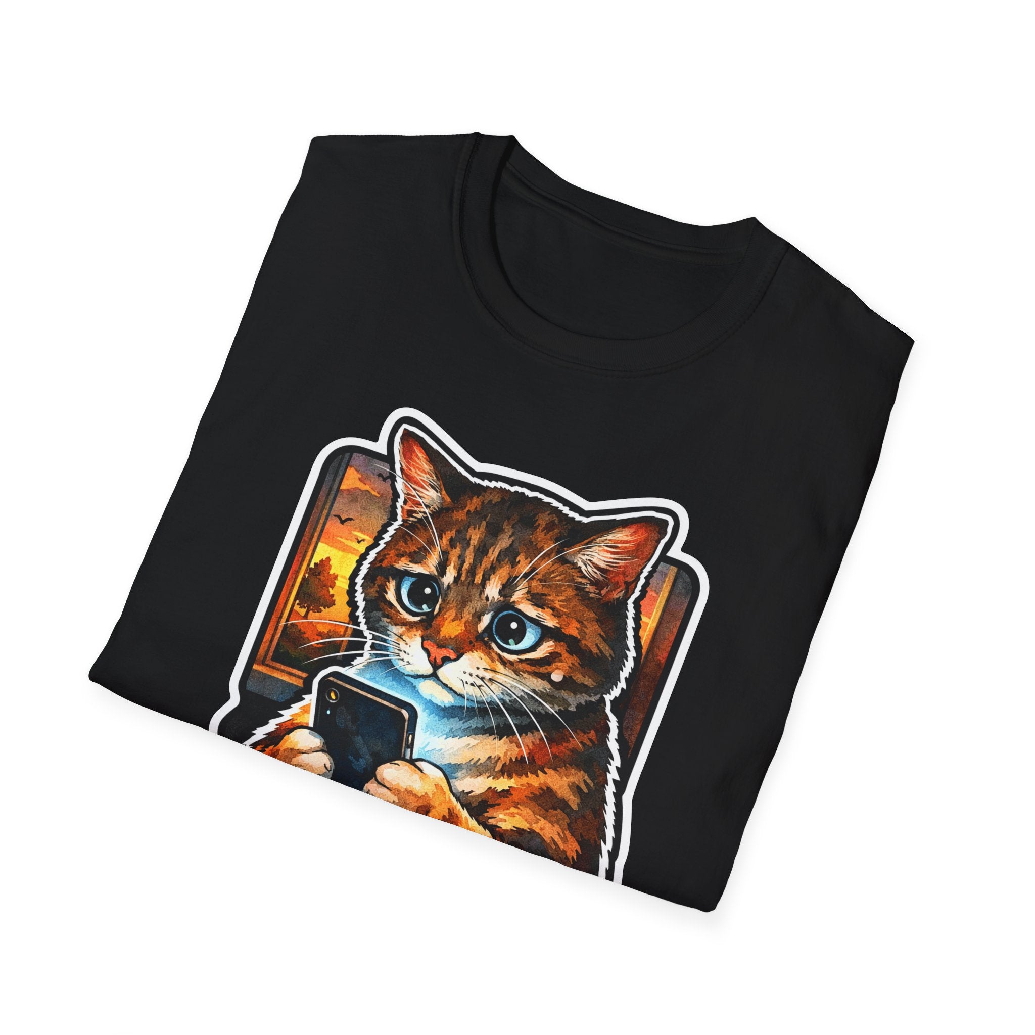 Touch Grass Said No Cat Ever Mid-Spiral Funny Internet Slang Cat T-Shirt | Tech Pack Collection by PetPulse
