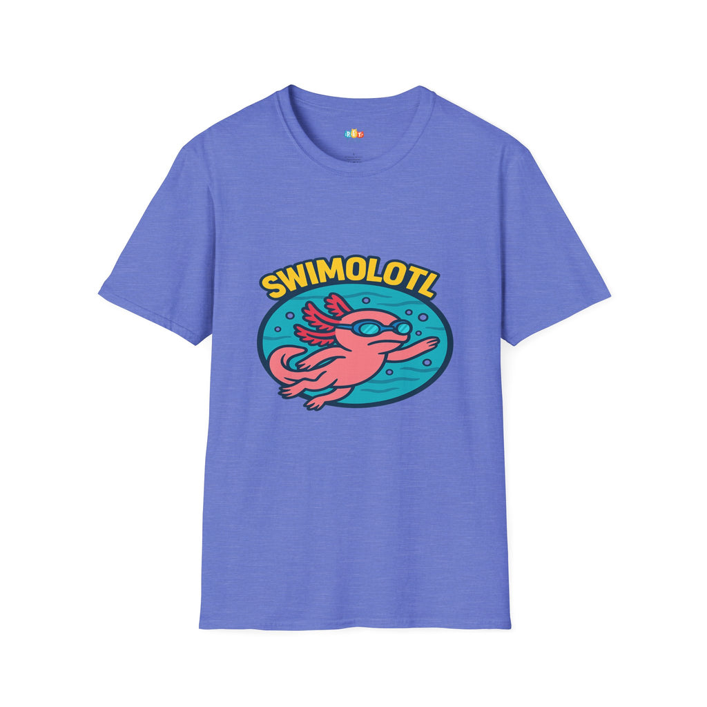 Swimolotl Athletic Axolotl Swimming T-Shirt - Funny Animal Pun Pool Swimmer Water Sports Fitness Tee