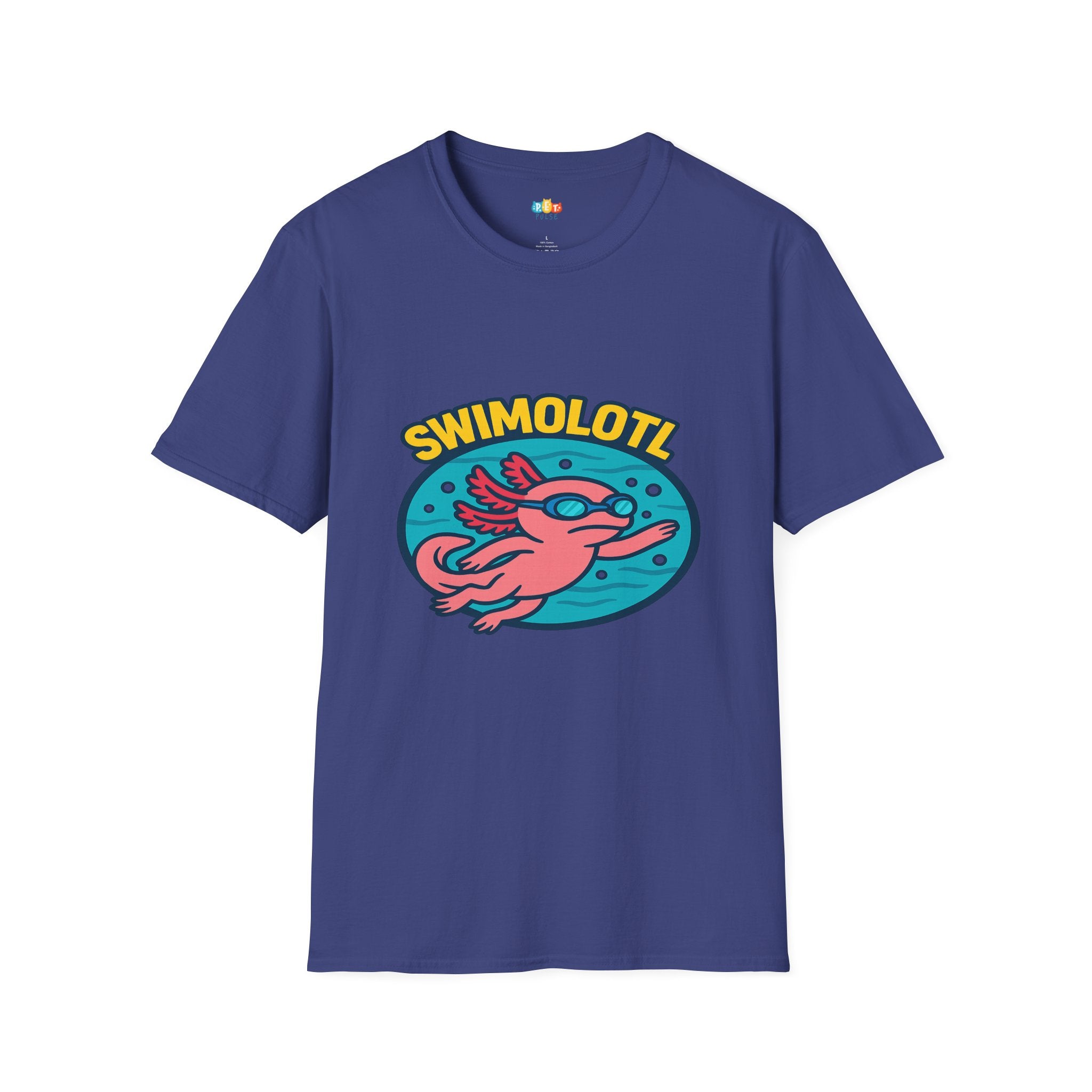 Swimolotl Athletic Axolotl Swimming T-Shirt - Funny Animal Pun Pool Swimmer Water Sports Fitness Tee